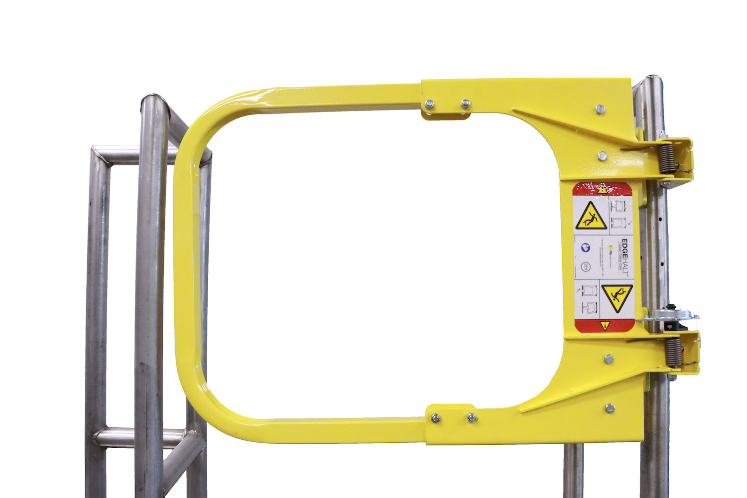OSHA 34.75" 38.5" Wide EdgeHalt Ladder Safety Gate Yellow 